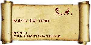 Kubis Adrienn névjegykártya